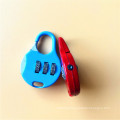 Zinc Alloy Colorful Combination School Bag Padlock